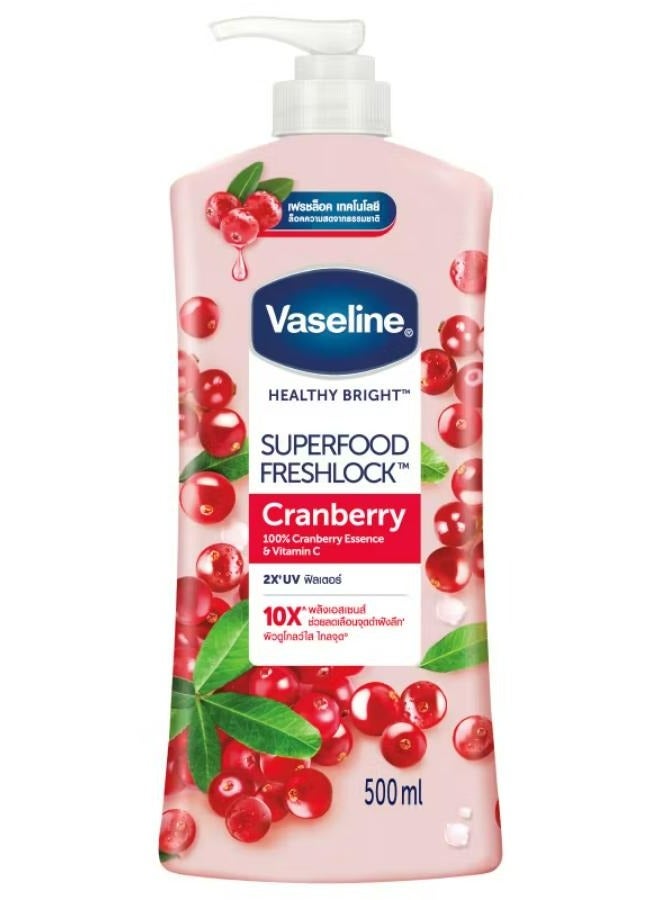 Vaseline Super Food Freshlock Cranberry Lotion 500ML - Image 1