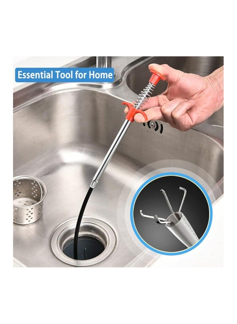 AnrSee Sink Snake Flexible Grabber Pickup Tool Retractable 4 Claw Retriever Stick Drain Clog Remover Tool For Kitchen Sink Bathroom Tub Toilet Clogged Drains Dredge Pipe Sewers - Image 3