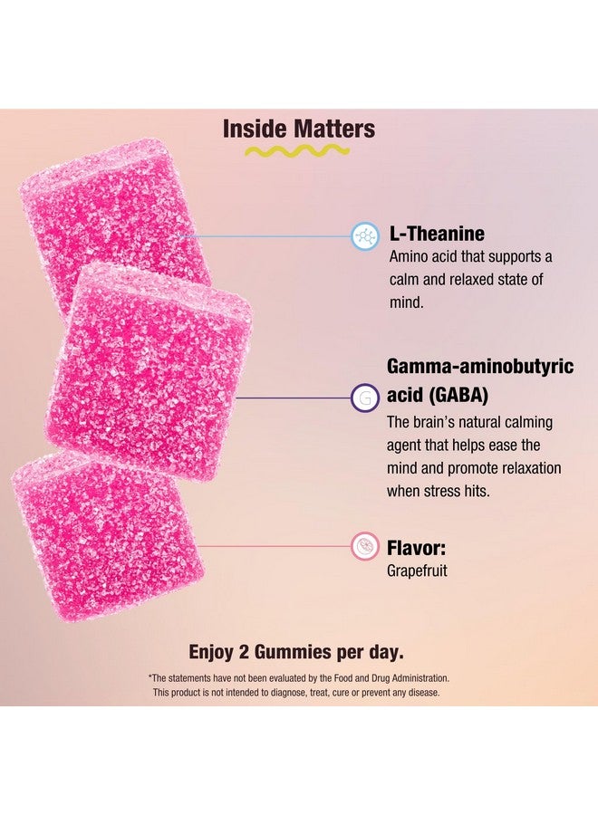 PROXY GABA Supplements for Stress Relief, GABA L-Theanine Supplement for Sleep Support, Vegan & Gluten Free Grapefruit Gummies with Clean Ingredients for Adults, Men & Women - Image 2