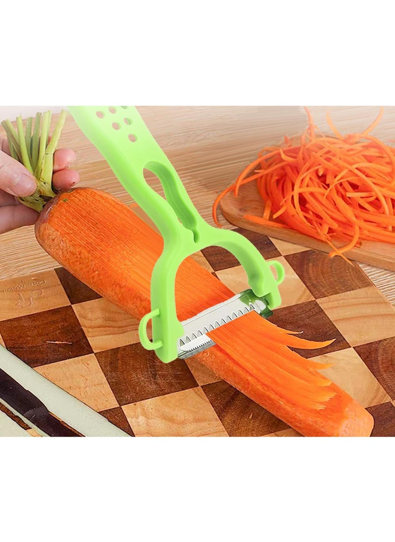 Beauenty Double Sided Vegetable Grater, Double Function Stainless Steel Peeler, 2 in 1 for Peeling and Grating, Fruit and Vegetable Peeler with Ergonomic Handle (2 PCS)  - Image 4