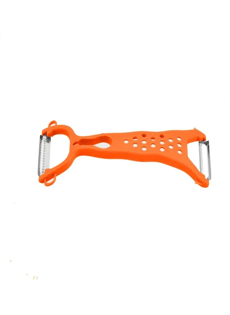 Beauenty - Double Sided Vegetable Grater, Double Function Stainless Steel Peeler, 2 in 1 for Peeling and Grating, Fruit and Vegetable Peeler with Ergonomic Handle (2 PCS) - Image 1