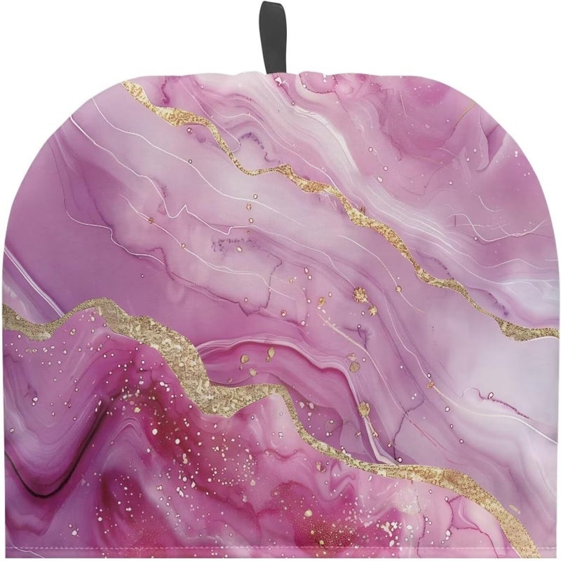 Pink Tea Pot Cover for Keeping Warm Marble Tea Pot Cozies Tea Pot Cover Tea Pots Cosy Insulated Tea Cozies Home Kitchen Decoration Teapot Dust Cover Warming Tea Kettle Quilt Cofe Dust Cover - Image 1