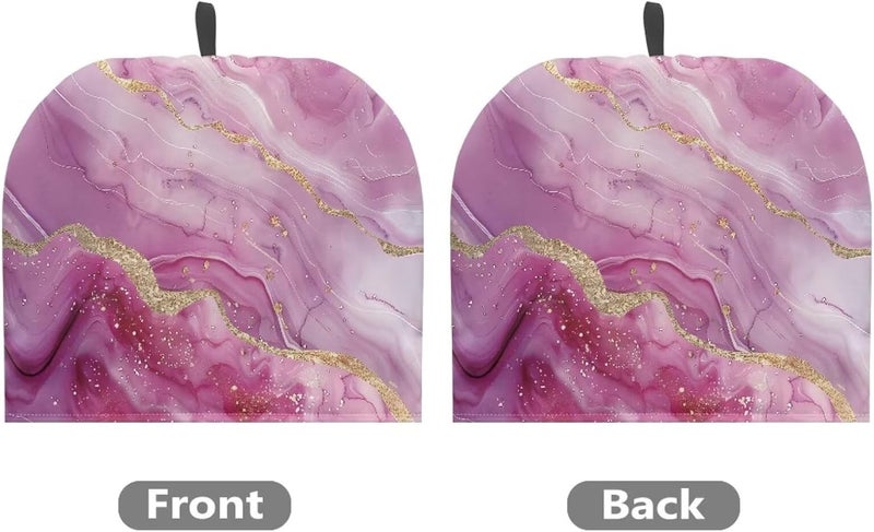 Pink Tea Pot Cover for Keeping Warm Marble Tea Pot Cozies Tea Pot Cover Tea Pots Cosy Insulated Tea Cozies Home Kitchen Decoration Teapot Dust Cover Warming Tea Kettle Quilt Cofe Dust Cover - Image 2