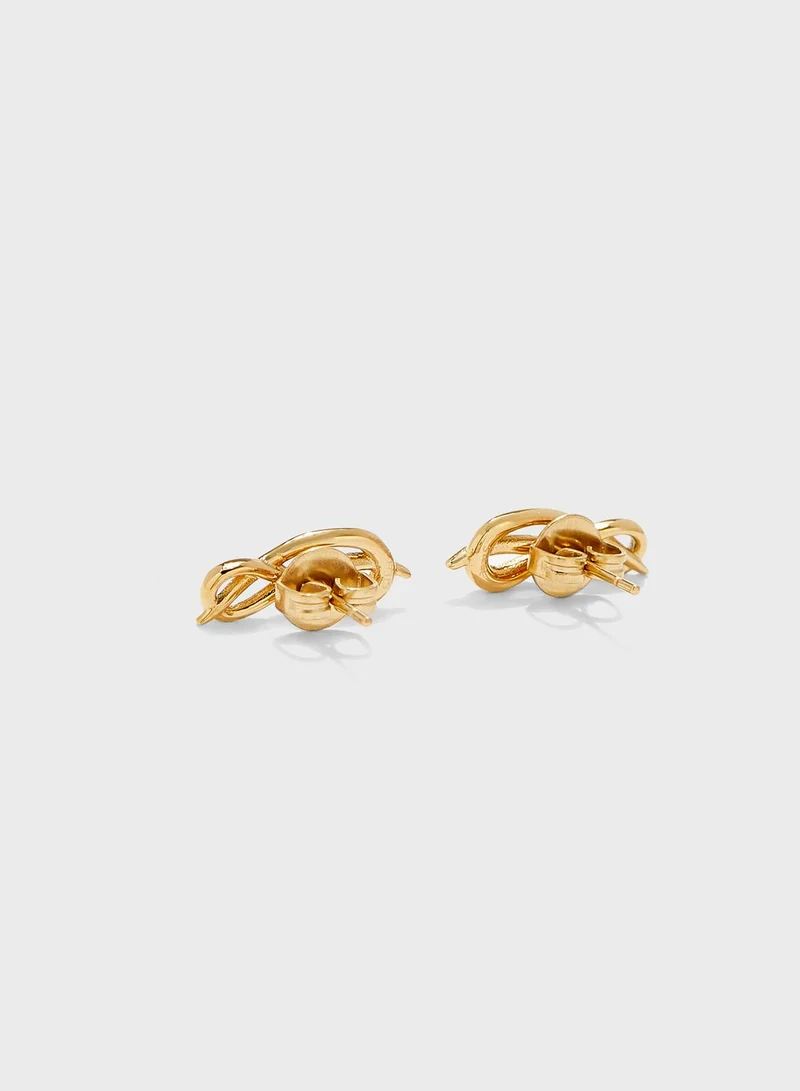 GUESS Pave Infinity Stud Earrings