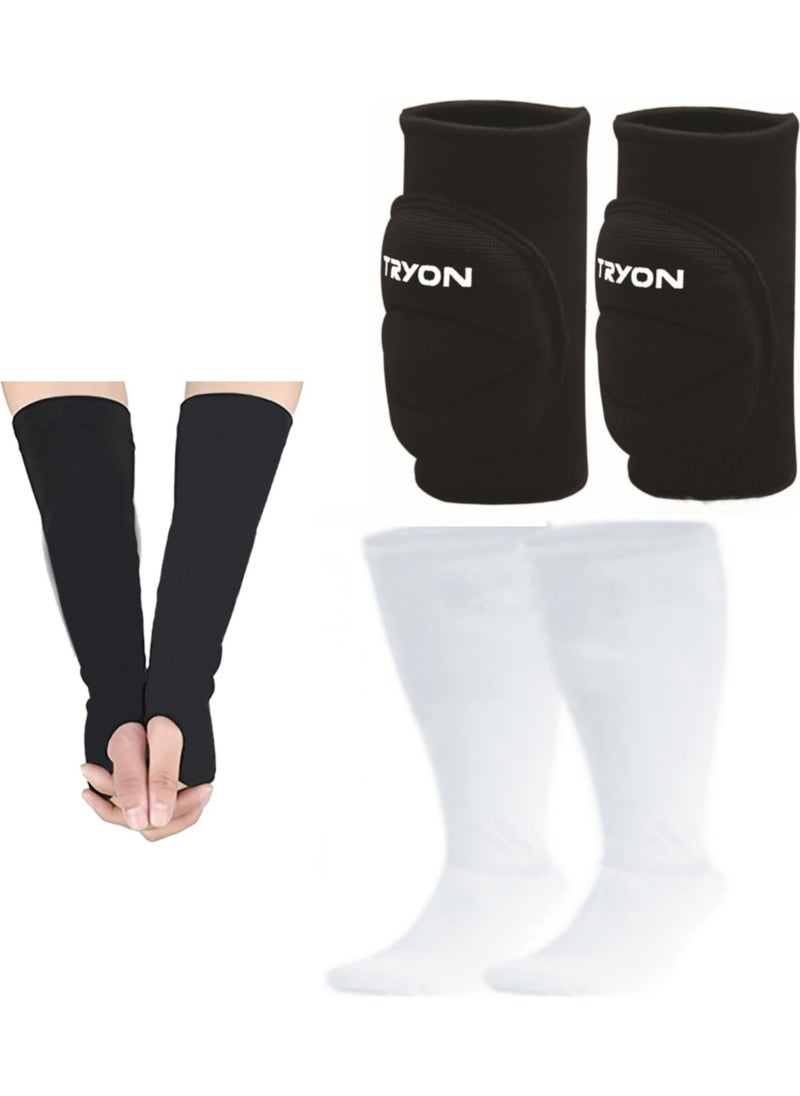 Volleyball Set 1 Pair Knee Pads + 1 Pair Elbow Pads + 1 Pair Socks - pzsku/Z5A746D9E92214ABF5DCCZ/45/_/1734617524/5ccb3c9a-eeea-492b-889a-1781af17dba2