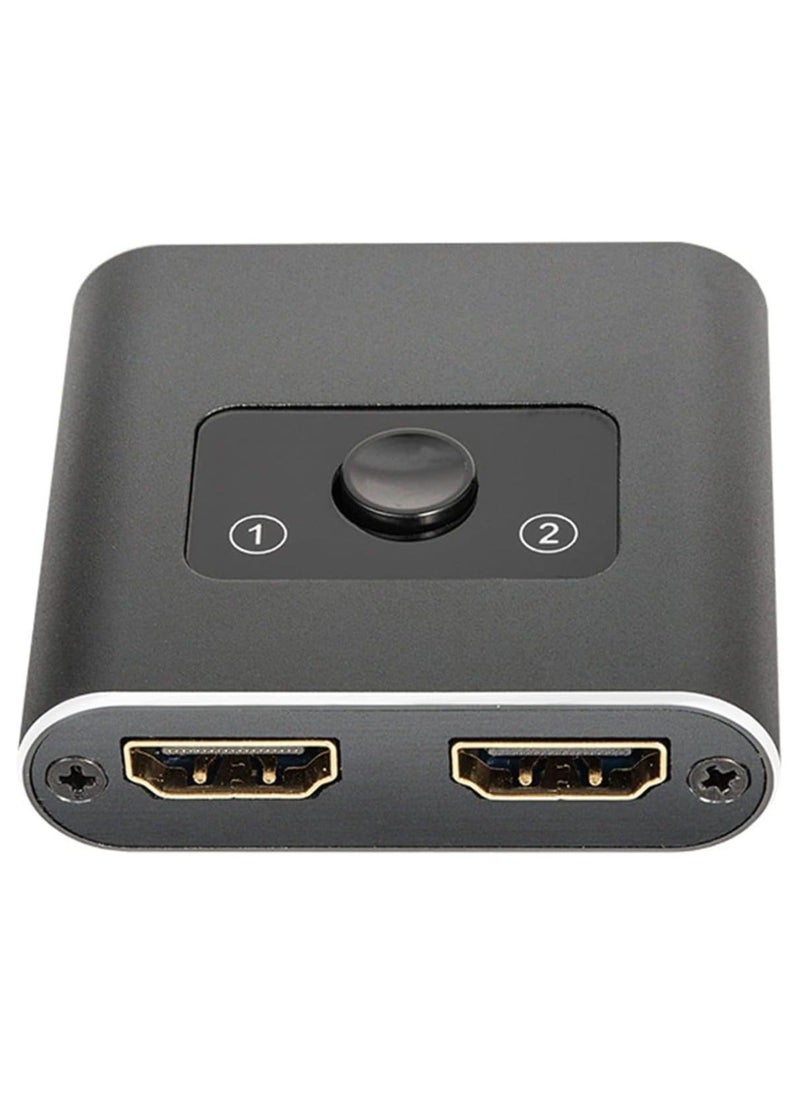 HDMI Switch 4K HDMI Splitter, 2 Input 1 Output or 1 in 2 Out, Supports 4K 60Hz 3D HD 1080P for PC Monitor, Projector, Blu-Ray Player, TV Stick, Switch, Xbox, PS5, HDTV Laptop