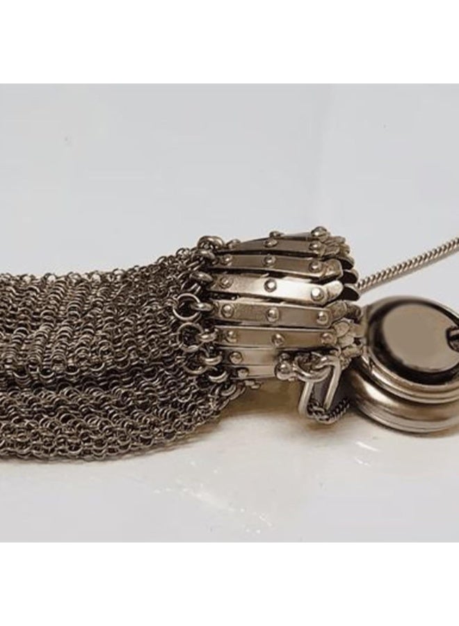 general محفظة نقود إنجليزية يدوية من عشرينيات القرن العشرين - حقيبة نقود شبكية معدنية | محفظة نقود عتيقة من العصور الوسطى | محفظة نقود شبكية بغطاء لولبي | محفظة نقود بشبكة هيكل عتيق - Image 5