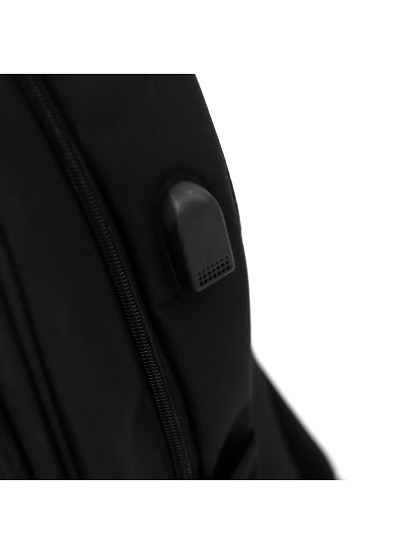 ديليكسي DILIXI Durable Unisex Laptop Backpack with USB Charging Port, Multi-Pocket Business & Travel Daypack, Water-Resistant Black School Bag