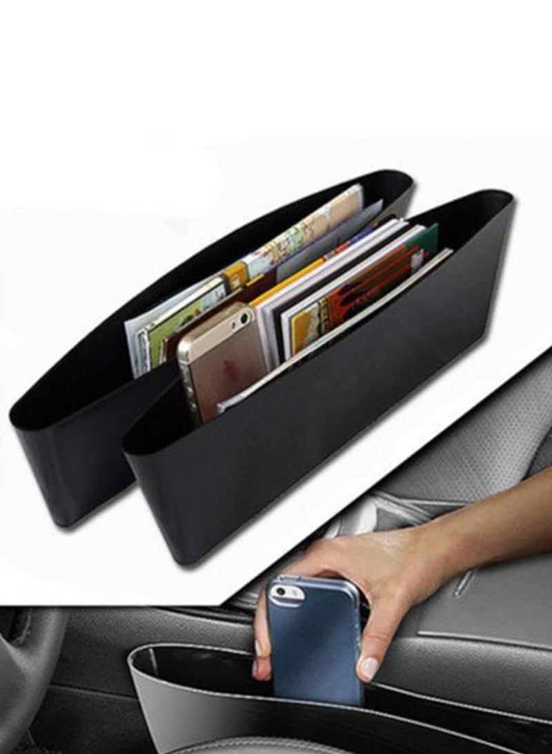 2Pcs Car Organizer Seat Seam Storage Box Bag - Image 1