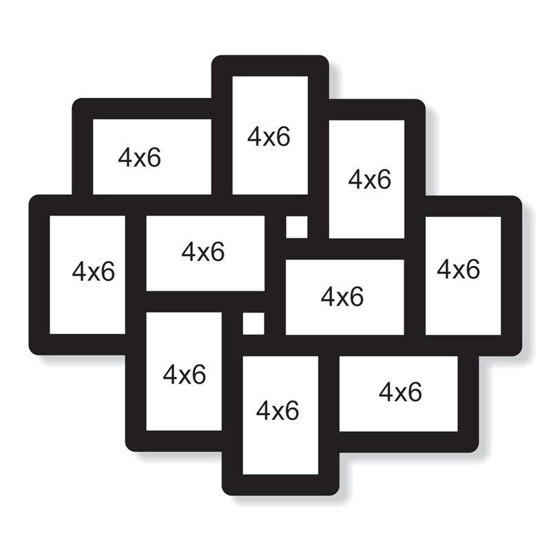 Creative Arts n Frames إطار صور متعدد الصور الخشبي الكبير بدون وصلات لتزيين المنزل، هدية (إطار صور 9 صور بحجم 4x6 بوصة 23.5X23.5) - Image 4