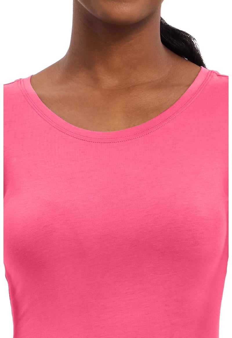 Healing Hands Women's Underscrub Soft Knit Melissa Longsleeve Scrub Tee with Breathable & Easy Care Fabric 5047, Carnation Pink L - Image 2