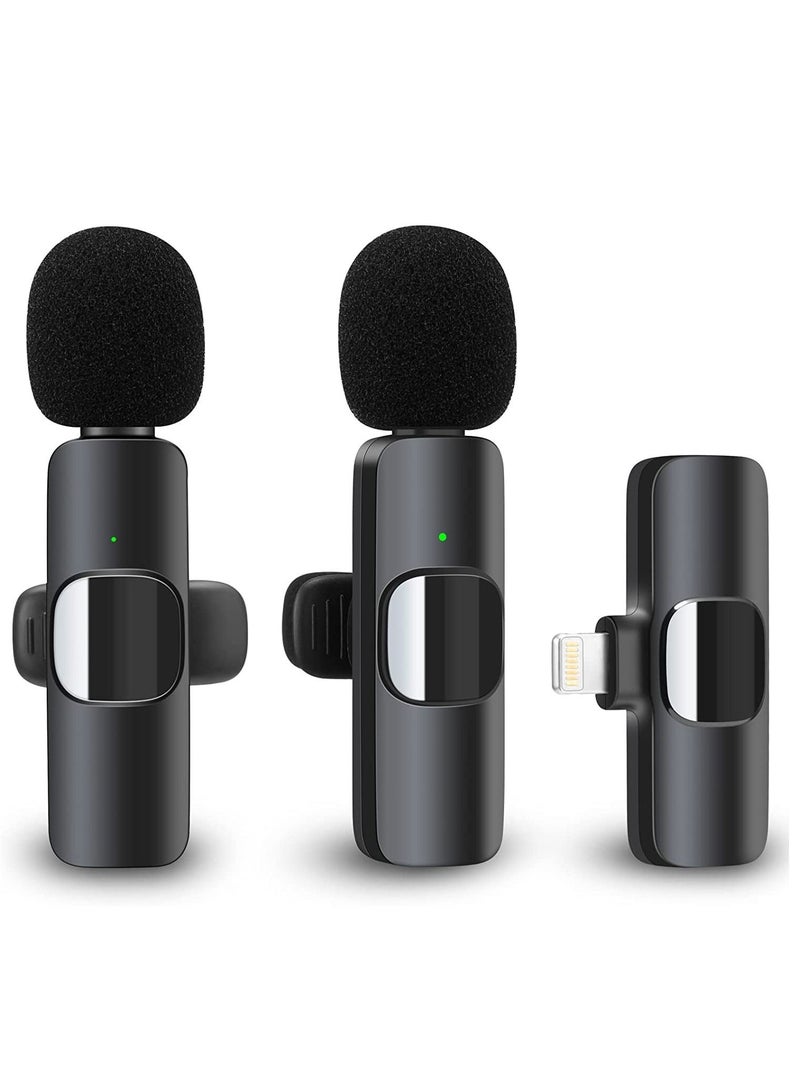 ميكروفون لافاليير لاسلكي للآيفون والآيباد، ميكروفون لاسلكي Plug Play لتسجيل البث المباشر على اليوتيوب وتيك توك وفيسبوك، - Image 1