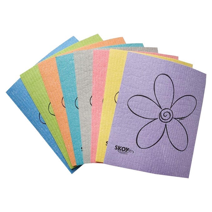 CLOTH 8PACK VERSATILE SWEDISH DISHCLOTHS FOR KITCHEN AND HOUSEHOLD USE REUSABLE CLEANING CLOTHS PLANETFRIENDLY DISHWASHER AND DRYERSAFE ASSORTED COLORS