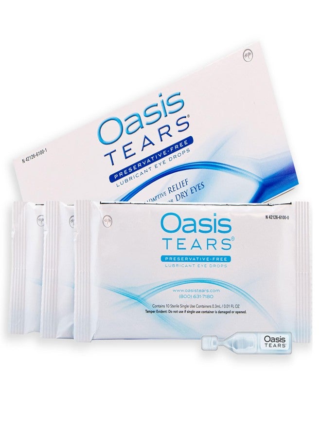OT6100 - قطرات ترطيب العين Oasis TEARS® الخالية من المواد الحافظة لتخفيف جفاف العين | 30 عبوة للاستخدام الفردي | 0.01 أونصة سائلة (0.3 مل) - Image 3