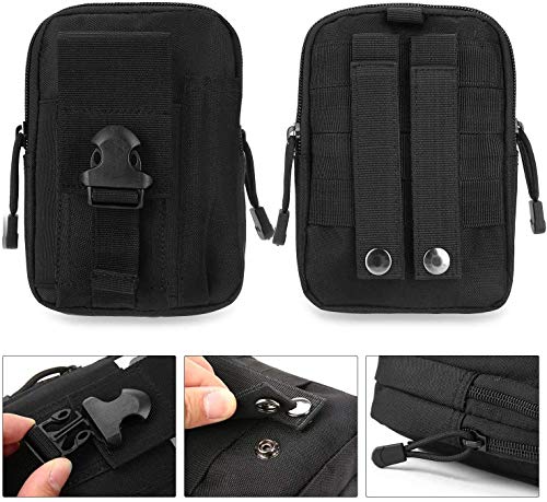 ONE WVW PIN Tactical Molle Pouch, Universal EDC Waist Bag Belt Pouches, Outdoor Belt Accessories Bags Gear Tool Gadget Pocket with Cell Phone Holster for Men - Image 3