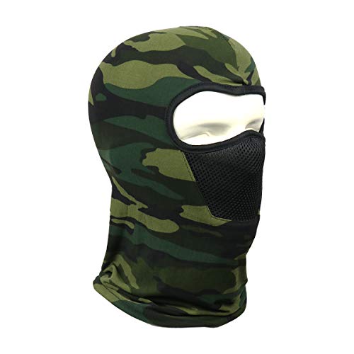 iSWEVEN Balaclava Mask Windproof Bike Face Mask Bicycle Balaclavas Motorcycle Cycling Outdoors in Winter Neck Warmer Multifunctional Sports Cold Weather Gear for Men Women (Camouflage Green-Black) - Image 3