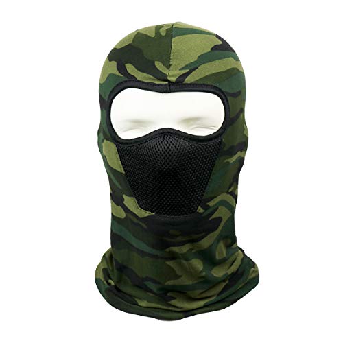 iSWEVEN Balaclava Mask Windproof Bike Face Mask Bicycle Balaclavas Motorcycle Cycling Outdoors in Winter Neck Warmer Multifunctional Sports Cold Weather Gear for Men Women (Camouflage Green-Black) - Image 4