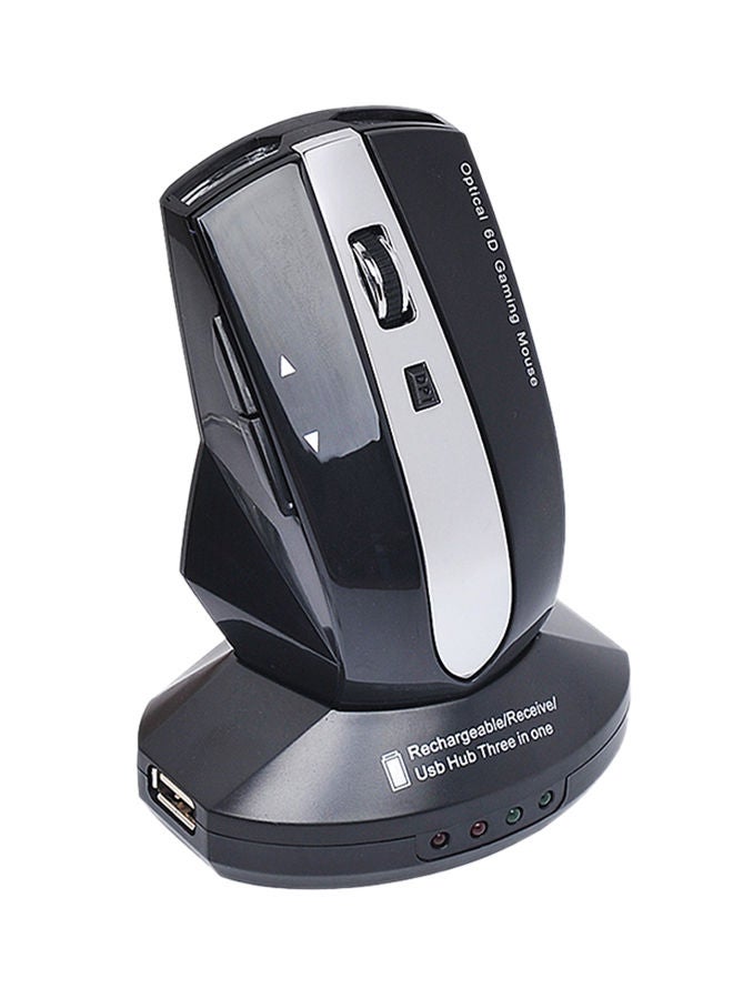 NIBEMINENT 2.4G Wireless Rechargeable Mouse Black  - Image 1
