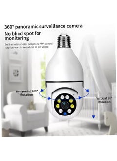 SIOVS SIOVS WiFi 1080p HD Bulb Light Wireless IP CameraFish Eye 360 Degree Panoramic Mini Lamp IR CCTV Home Security Camera  - Image 2