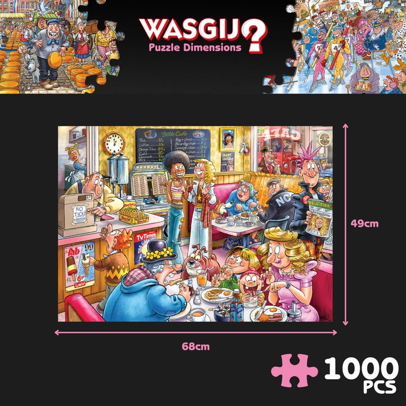 jumbo Wasgij Destiny 27, CafÃ© to Latte! 1000 Piece Jigsaw Puzzles for Adults - Colourful, Challenging & Brainteasing Adults Jigsaw Puzzle - Puzzle The Future - 100% Recycled Cardboard - 1000pcs - Jumbo - Image 4