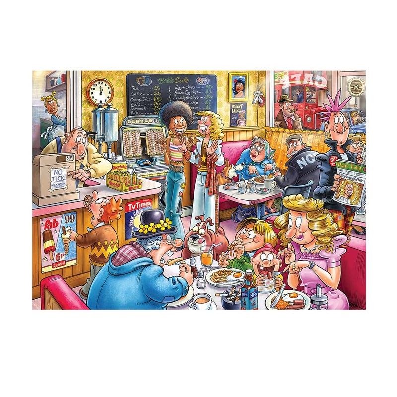 jumbo Wasgij Destiny 27, CafÃ© to Latte! 1000 Piece Jigsaw Puzzles for Adults - Colourful, Challenging & Brainteasing Adults Jigsaw Puzzle - Puzzle The Future - 100% Recycled Cardboard - 1000pcs - Jumbo - Image 2