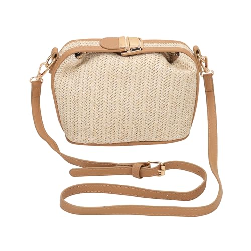 SIBY Straw Crossbody Bag with Adjustable Faux Leather Strap – Lightweight Summer Shoulder Bag for Women – Stylish Casual Purse for Beach, Travel, Everyday Use - Image 1