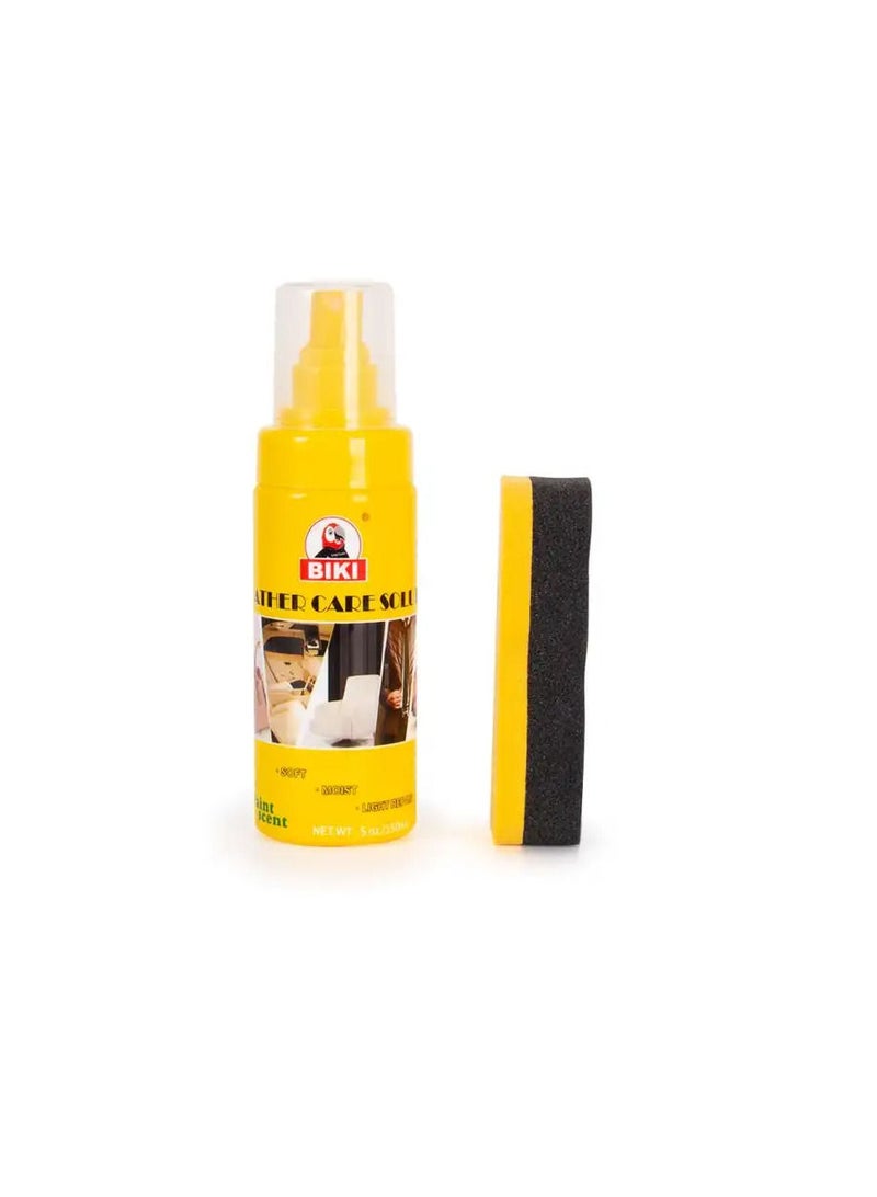BIKI Leather Protection Solution Shiny Waterproof Spray for Shoes, Bags, Sofas  150ml with Sprayer Complete Shoe Care Kit