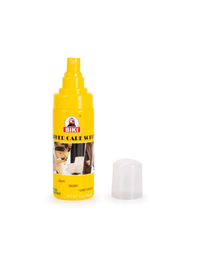 BIKI Leather Protection Solution Shiny Waterproof Spray for Shoes, Bags, Sofas  150ml with Sprayer Complete Shoe Care Kit