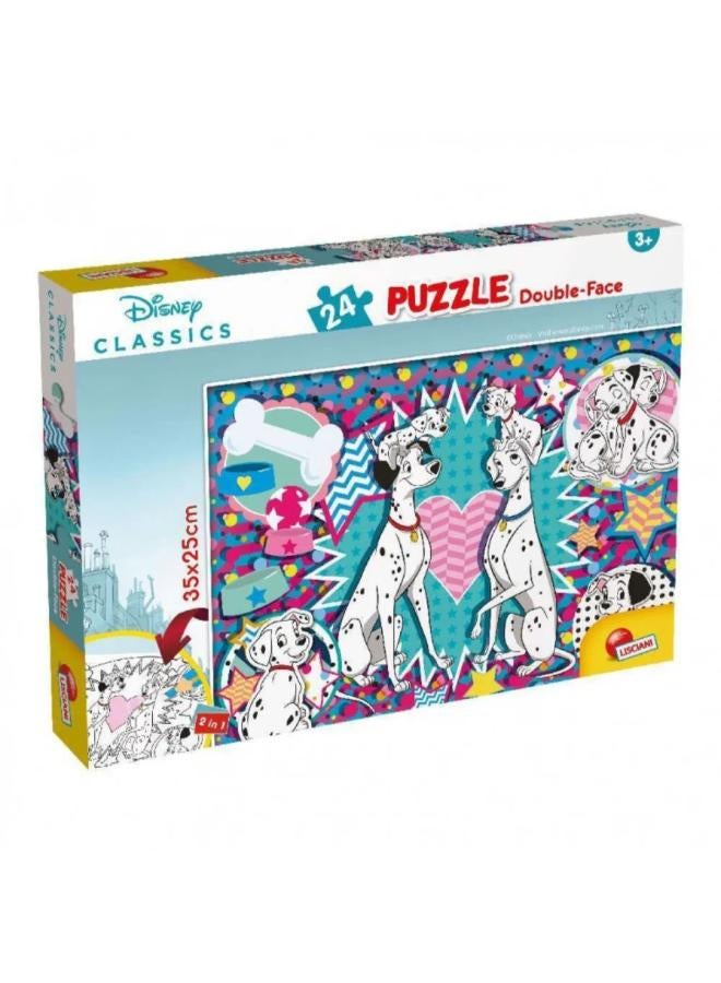Lisciani 101 Dalmatian Double-Face Puzzle – 24 Pieces - Image 1