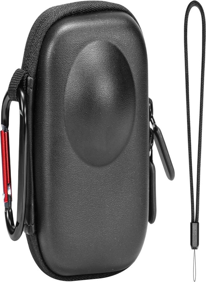AMAZEAR Carry Case for DJI OSMO Action 6 Accessories, Action6 Portable and Compact Travel Bag Hard Leather Case with Soft Inner for Protection, Storage (Must Be Used with a Metal Cage), Black