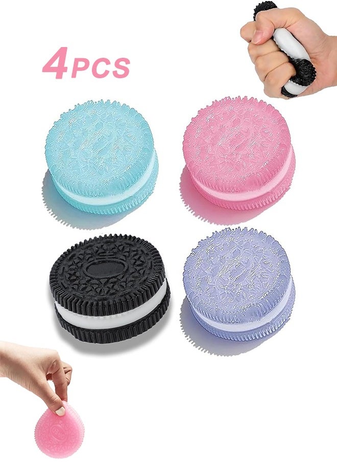 Organizer - 4 Pack Squishy Toy for Kids Sensory Stress Relief Fidget Toys, Soft & Safe for Boys & Girls, Pink, Black, Purple - Image 1