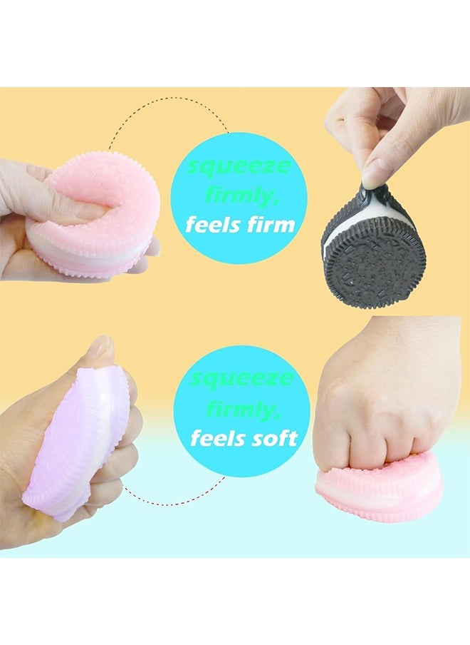 Organizer - 4 Pack Squishy Toy for Kids Sensory Stress Relief Fidget Toys, Soft & Safe for Boys & Girls, Pink, Black, Purple - Image 1