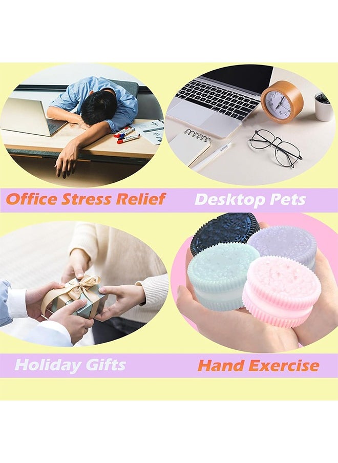 Organizer - 4 Pack Squishy Toy for Kids Sensory Stress Relief Fidget Toys, Soft & Safe for Boys & Girls, Pink, Black, Purple - Image 1