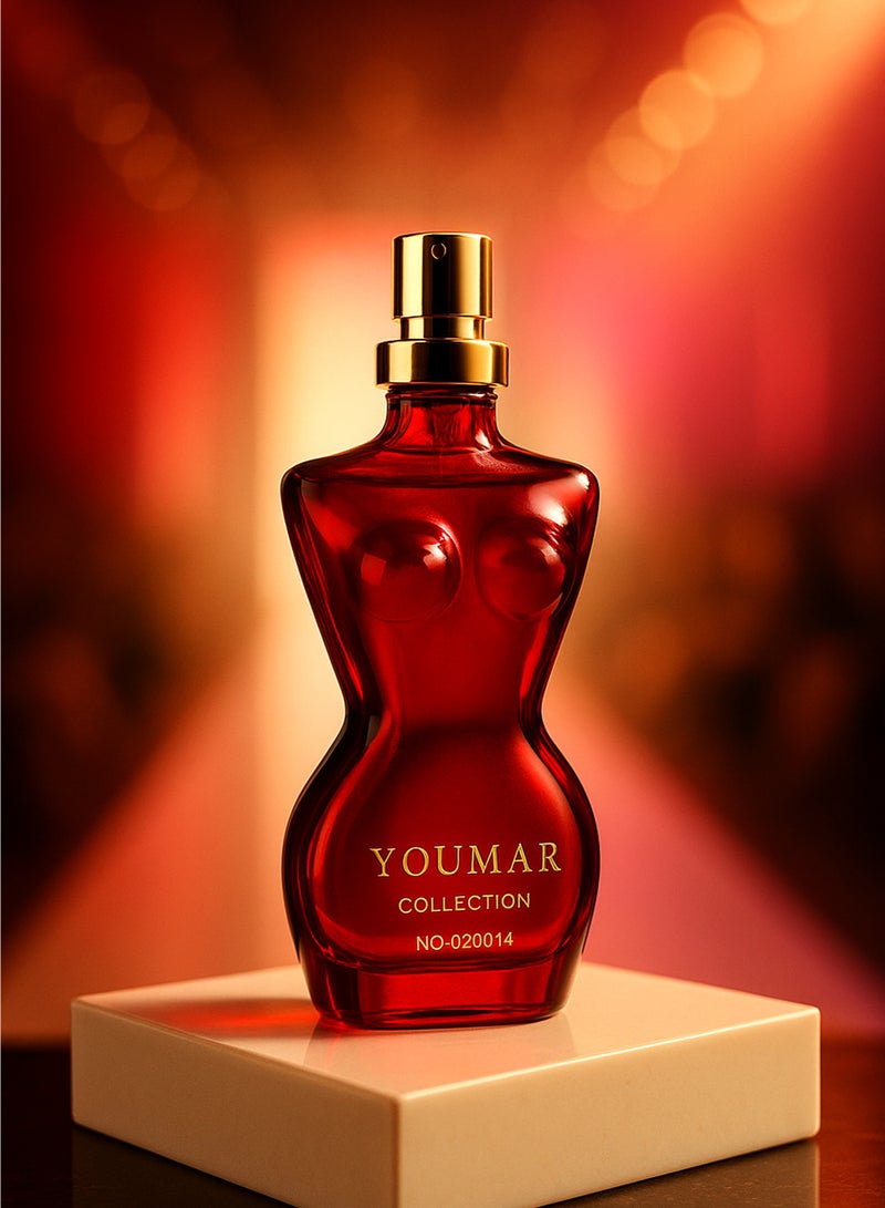 يومار كولونيا نسائية فاخرة من مجموعة يومار رقم 0014 | كولونيا نسائية طويلة الأمد، 25 مل، برائحة الفانيليا والعنبر والحمضيات الحلوة - Image 2