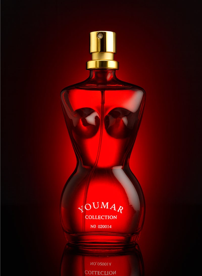 يومار كولونيا نسائية فاخرة من مجموعة يومار رقم 0014 | كولونيا نسائية طويلة الأمد، 25 مل، برائحة الفانيليا والعنبر والحمضيات الحلوة - Image 3