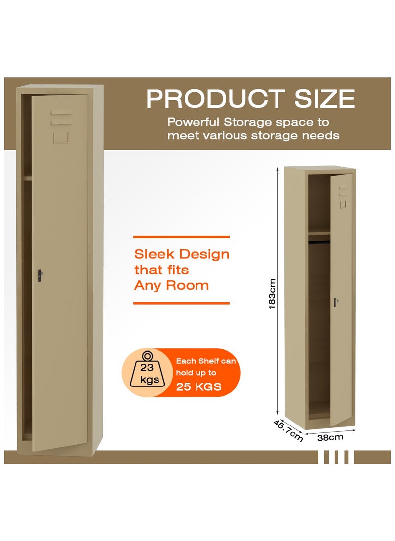 Mahmayi Mahmayi Victory Steel Japan OEM Single Door Steel Locker Beige  - Image 2