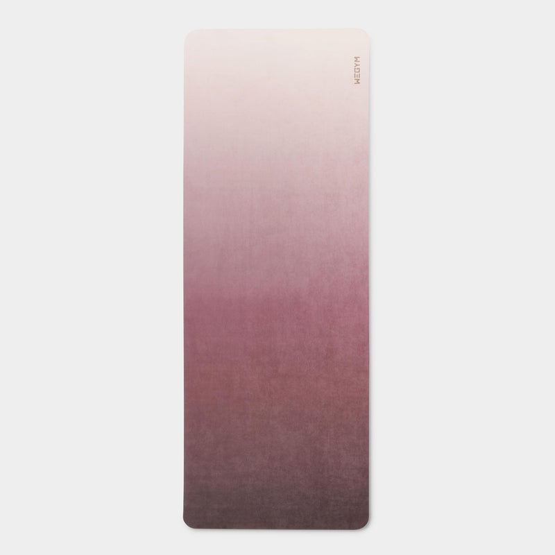 WeGym Yoga Mat, 4mm Cushioned Exercise Mat for Yoga, Pilates, Home Workouts - Anti Slip Polyester Suede Mat with Carrying Strap, Blush Ombre - Image 2