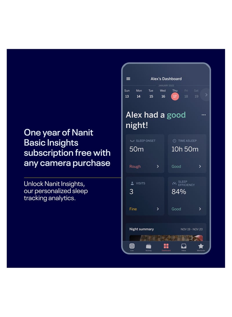 نانيت برو جهاز مراقبة الأطفال + حامل أرضي - Image 4