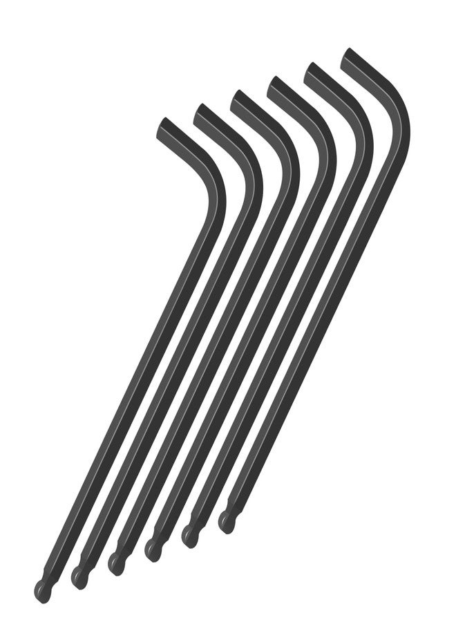 Sunkoo 5/32" Ball End Hex Key Set, 6pcs L-Shaped Allen Wrenches Long Arm, CR-V Steel, Black Oxide Finish, High Torque Repairing Tool for Furniture, Bike, Equipment Maintenance - Image 1