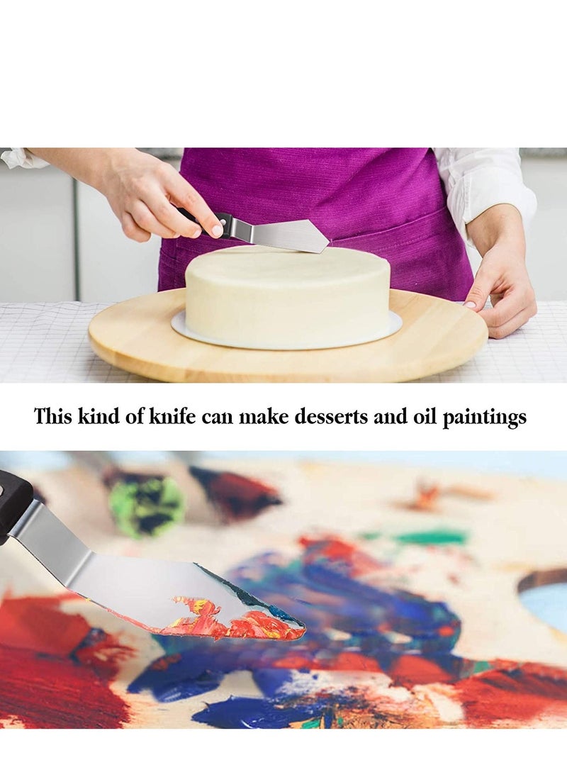Large Painting Knife Set Pallet Knife Set Painting Mixing Scraper Stainless Steel Spatula Palette Knife Oil Painting Accessories Tools for Color Mixing Acrylic Mixing Supplies 5 Pieces  - Image 2