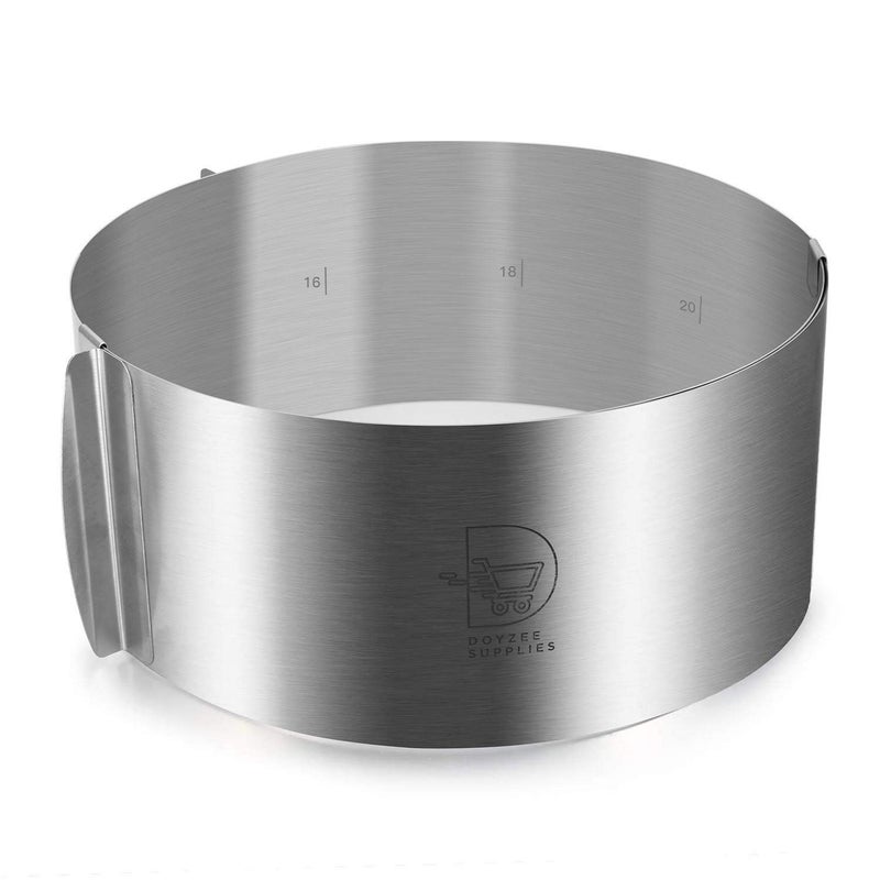 Doyzee Supplies Cake Mold and Acetate Sheets for Baking, 6 to12 Inches Adjustable Stainless Steel Cake Ring, 5.5 x 394 inch Mousse Cake Sheets, Cake Collar Cake Mousse Mould, Cake Baking Cake Decor set - Image 3