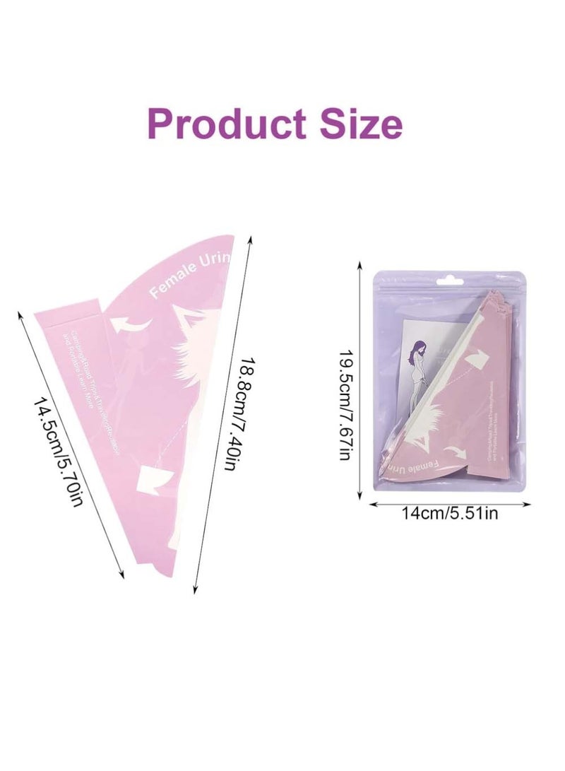 Dougez 20Pcs Disposable Female Urination Device,Portable Lightweight Women Urinal Funnel Outside Standing Pee Cup Waterproof Paper Standing Urinary Funnel for Camping, Hiking, Pregnant - Image 2