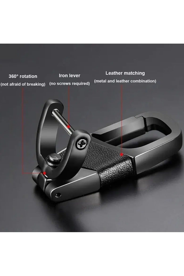 Service Zone Keychain with Anti-Lost Waist Hanging Loop - 360° Rotatable Car Security Keychain - Image 2