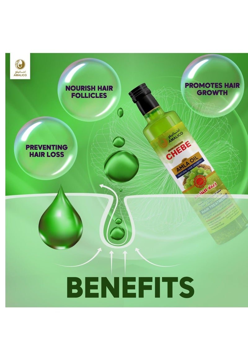 AMALICO Amla Oil for Hair Growth With Chebe Oil for Hair Growth 4.4 FL.OZ | African Chebe Powder for Growth Amla Hair Oil  - Image 2