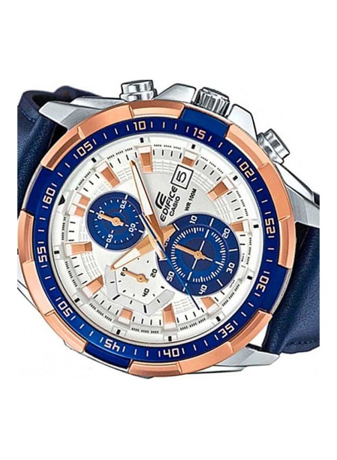 CASIO Men Leather Analog Buckle Watch EFR-539L-7CV - Image 3