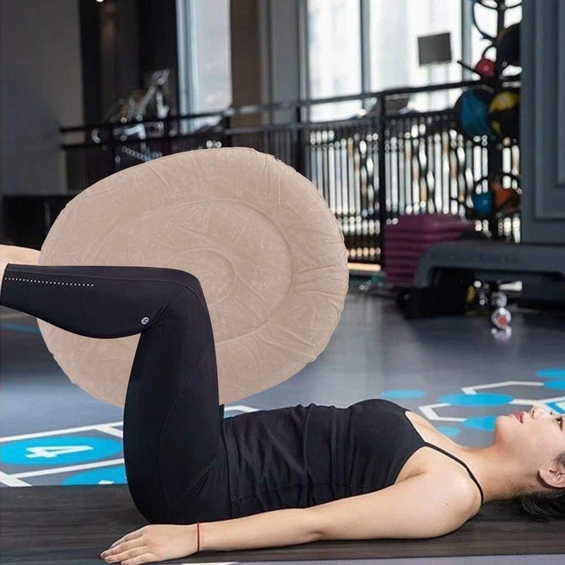 Inflatable Foot Stool Cushion, Portable PVC Oval Air Chair, 70x60x31cm, Soft Breathable Surface - Easy Inflation, Versatile Indoor Outdoor Use for Fitness and Travel - Image 2