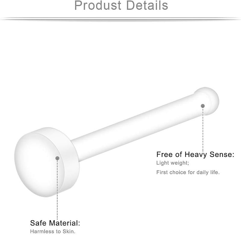 Ruifan 20G Clear Bioflex Nose Bone Ring Stud Retainer Body Jewelry Piercing Top Flat 2mm 2.5mm 3mm 20-60PCS - Image 2