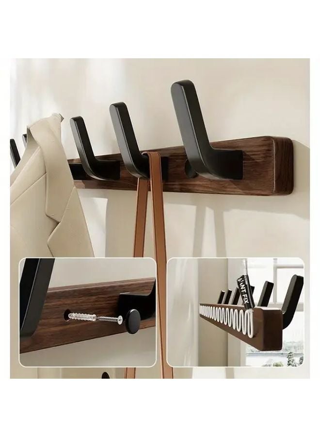 منظم المدخل المعلق من خشب الجوز الأسود - Image 3