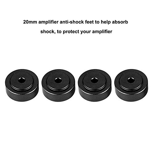 Bewinner Audio Amplifier Feet, 4PCS 20 * 8mm Aluminum Alloy Amplifier Feet for CD Player Audio Speaker Absorb Shock Amplifier Pads Feet Audio Speaker Anti Vibration Feet Pad Stand(Black) - Image 2