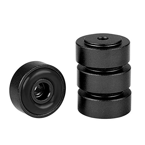 Bewinner Audio Amplifier Feet, 4PCS 20 * 8mm Aluminum Alloy Amplifier Feet for CD Player Audio Speaker Absorb Shock Amplifier Pads Feet Audio Speaker Anti Vibration Feet Pad Stand(Black) - Image 1